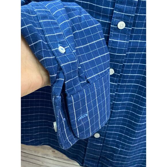 UNTUCKit Shirt Mens Medium Blue Check Slim Long Sleeve Wrinkle Free - Picture 7 of 8